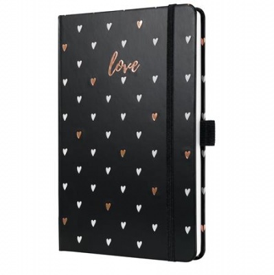 Naptár, A5, heti, 2026, kemény borító, SIGEL "Jolie", Dark love