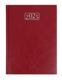 Naptár, tervező, A5, napi, VICTORIA OFFICE "Chrono", bordó (2026 évi)